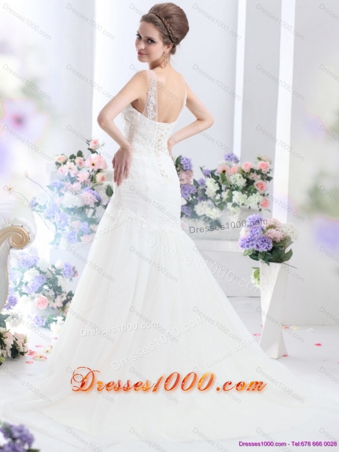 2015 New Style A Line Wedding Dress with Lace