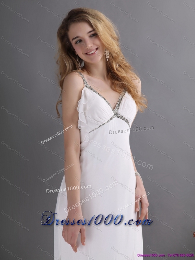 2015 New Style Empire Criss Cross Wedding Dress with Beading