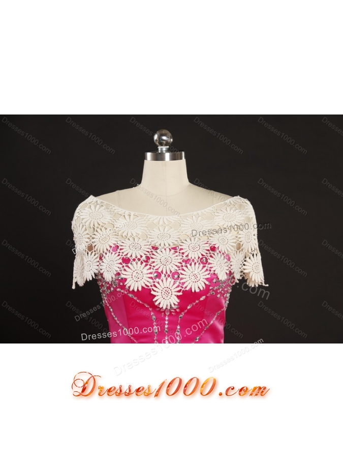 2015 New Style Strapless Wedding Dress with Brush Train