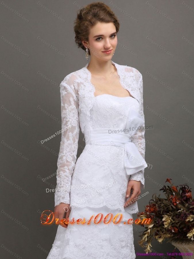 2015 New Style Sweetheart Wedding Dress with Lace and Bowknot