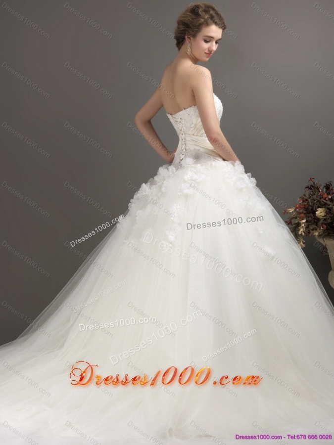 2015 Perfect Sweetheart Wedding Dress with Appliques