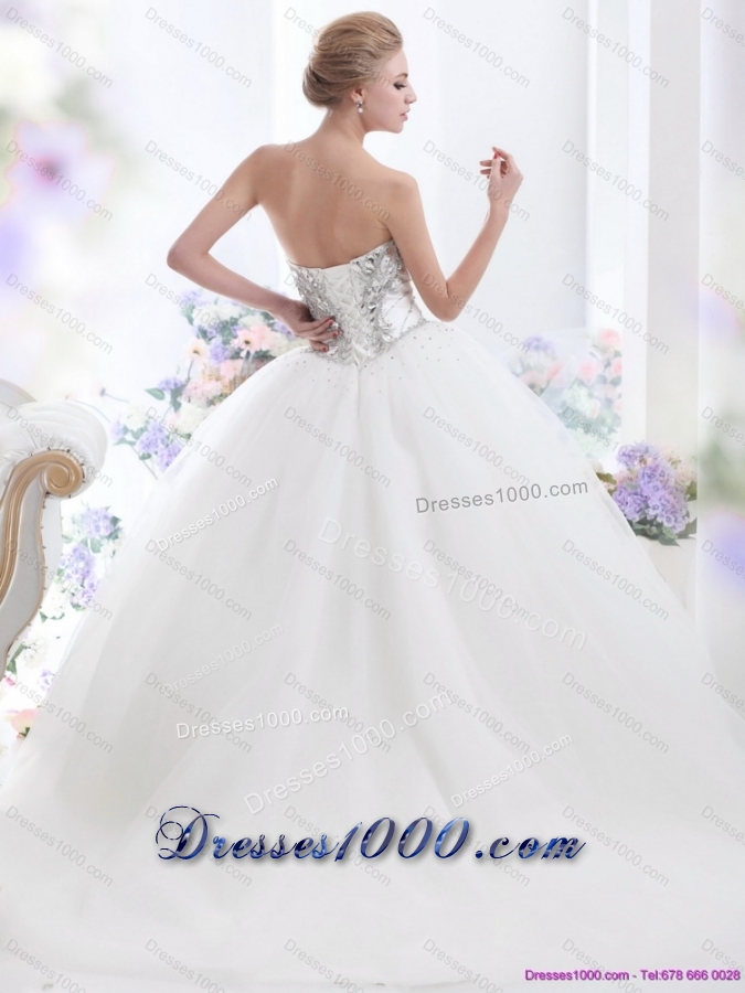 Perfect 2015 Beading and Appliques Wedding Dresses