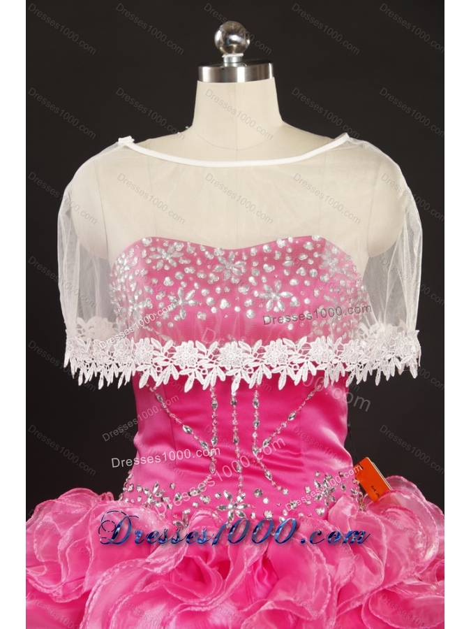 2015 New Style Sweetheart Beading Wedding Dress with Brush Train