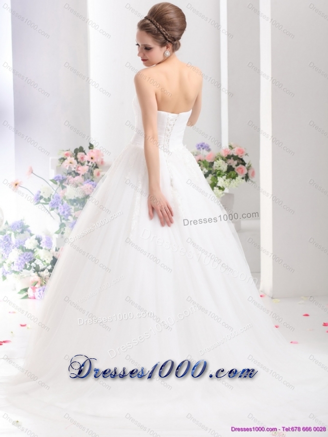 2015 New Style Sweetheart Wedding Dress with Lace