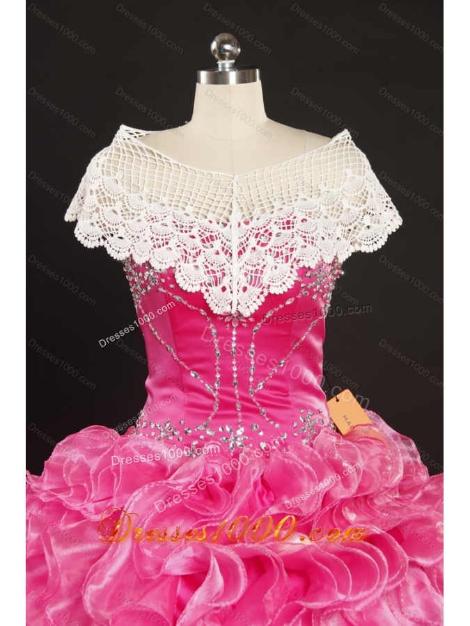 2015 Top Selling Halter Top Wedding Dress with Beading and Ruching