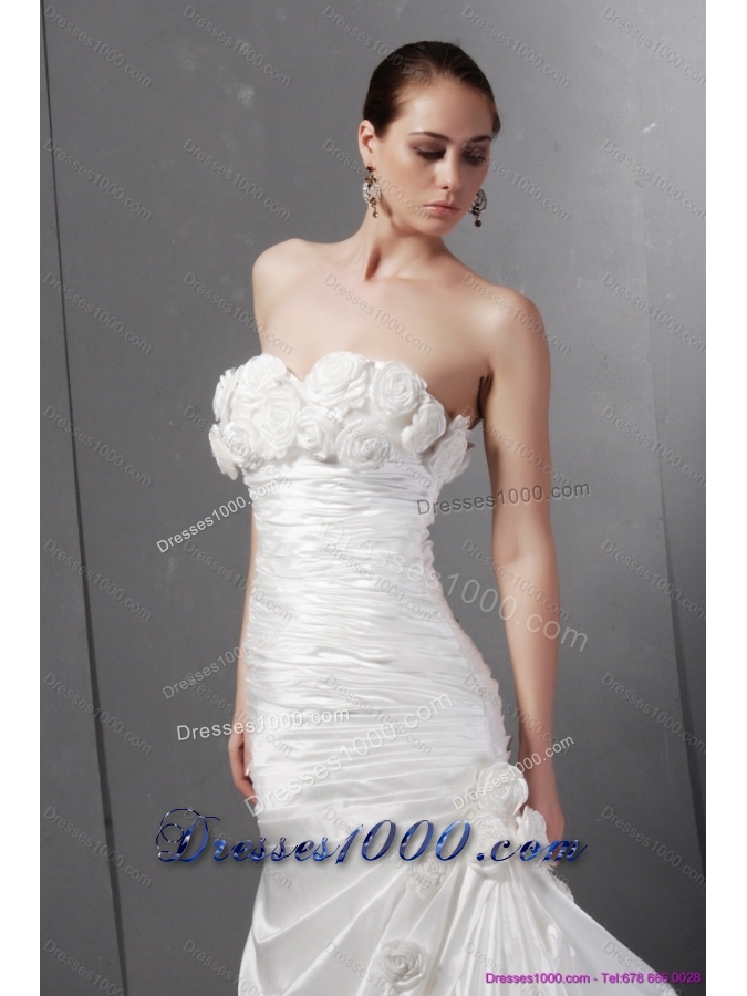 2015 Top Selling Sweetheart Wedding Dress with Court Train