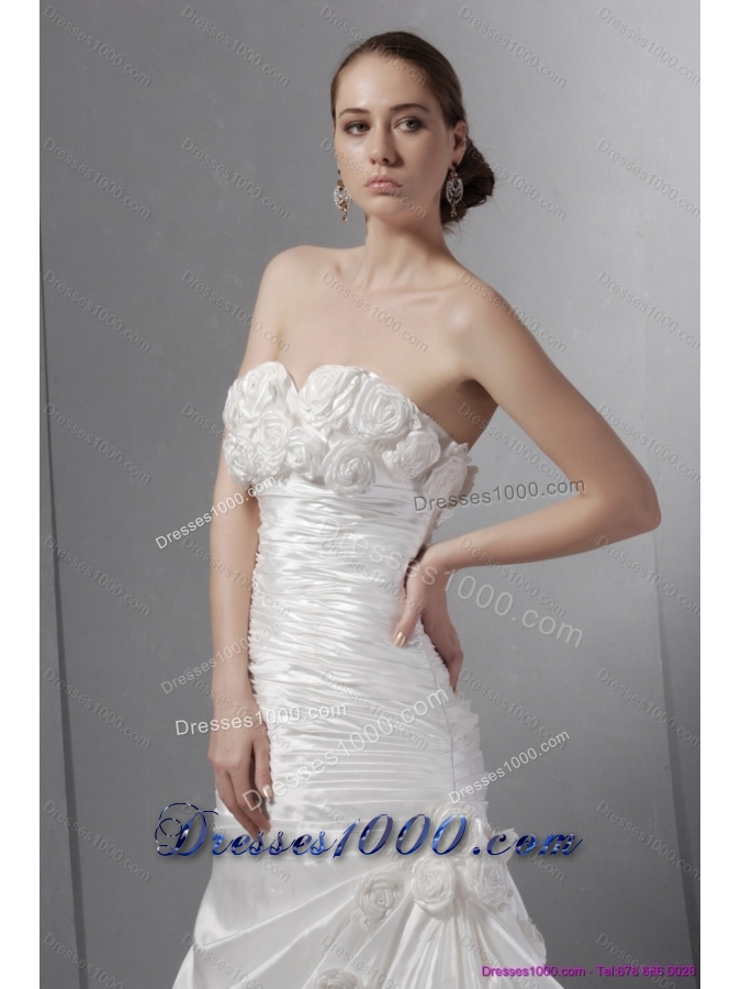 2015 Top Selling Sweetheart Wedding Dress with Court Train