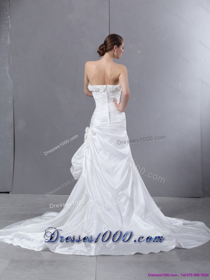2015 Top Selling Sweetheart Wedding Dress with Court Train