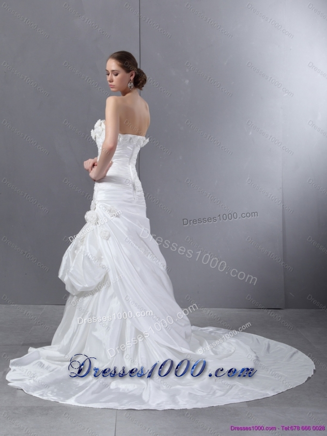 2015 Top Selling Sweetheart Wedding Dress with Court Train