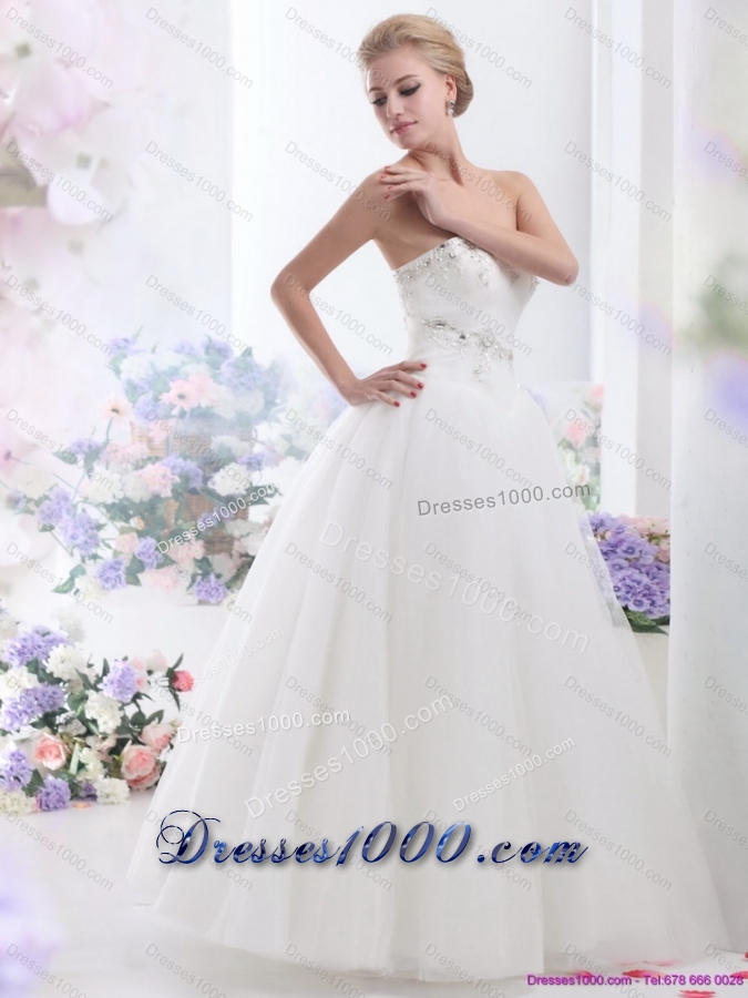 2015 Top Selling Sweetheart Wedding Dress with Paillette