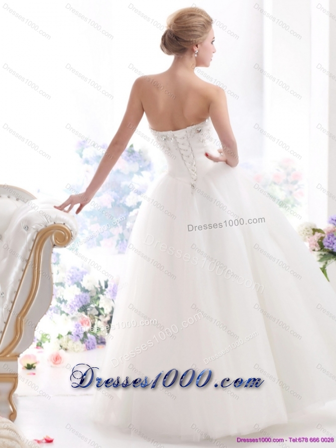 2015 Top Selling Sweetheart Wedding Dress with Paillette