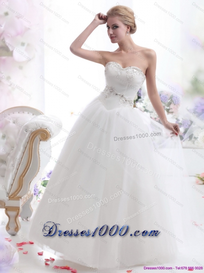 2015 Top Selling Sweetheart Wedding Dress with Paillette