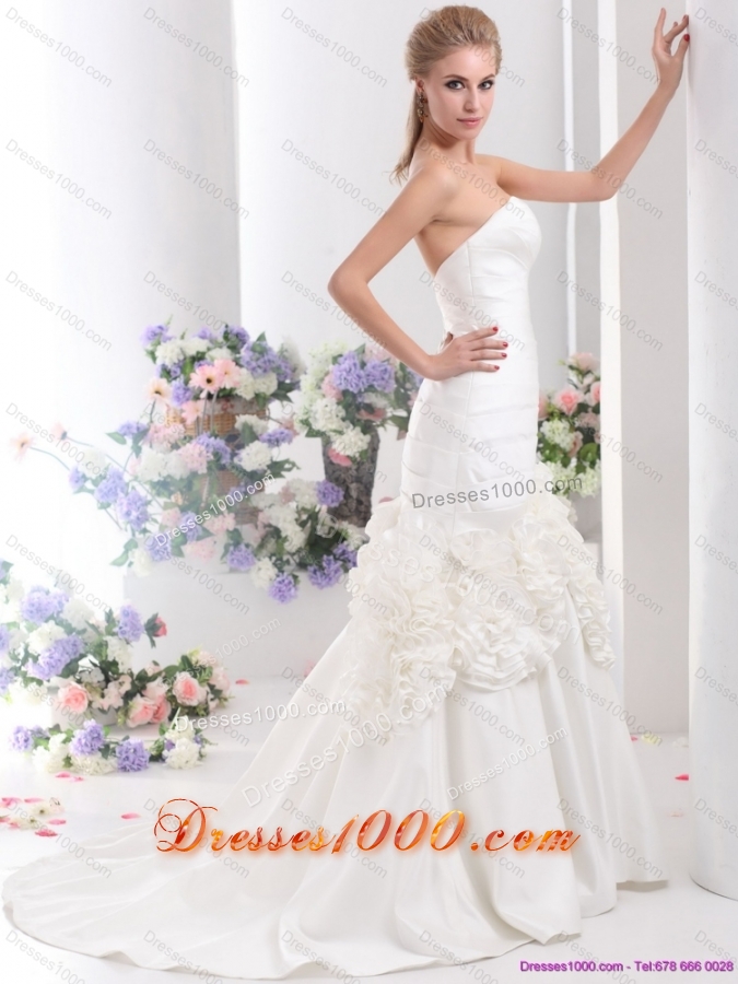 2015 Top Selling Sweetheart Wedding Dress with Ruching