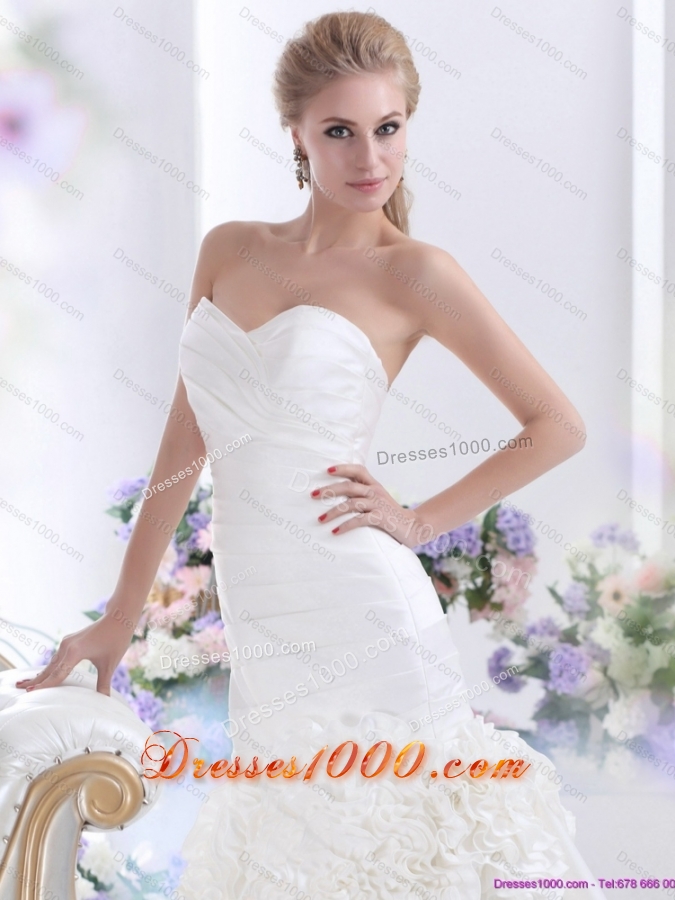 2015 Top Selling Sweetheart Wedding Dress with Ruching