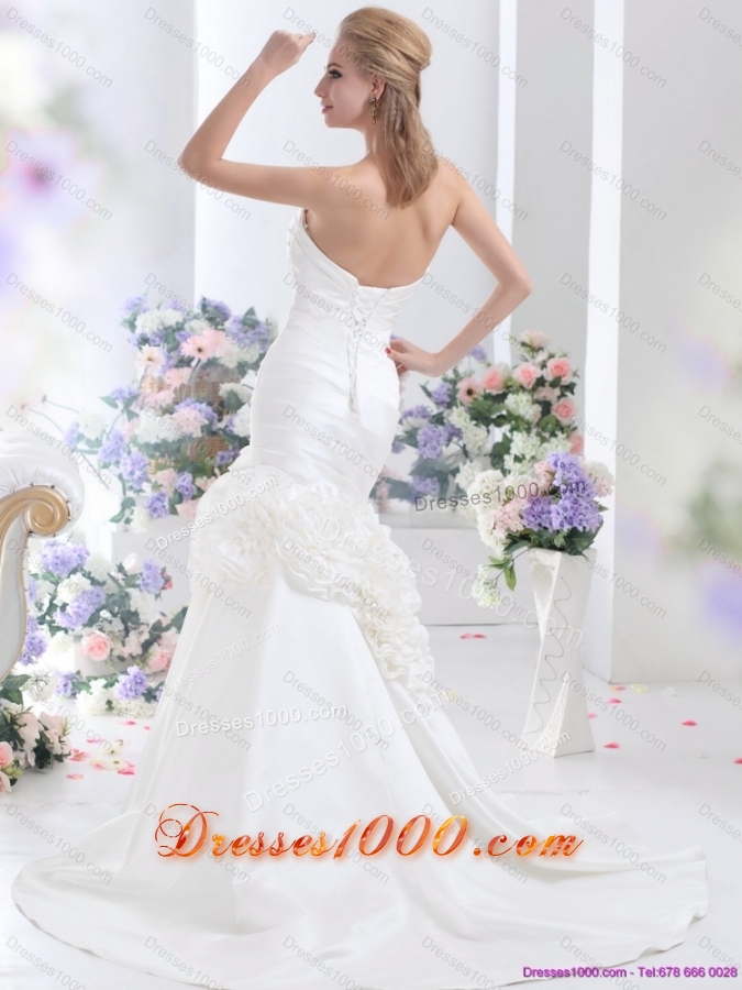 2015 Top Selling Sweetheart Wedding Dress with Ruching