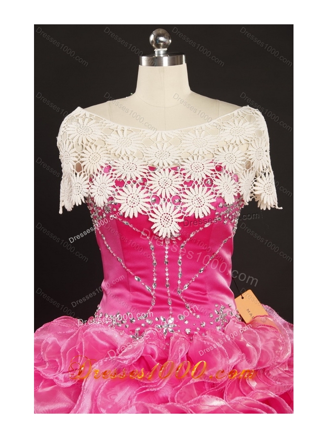 Top Selling 2015 Beteau Champagne Wedding Dress with Sequins