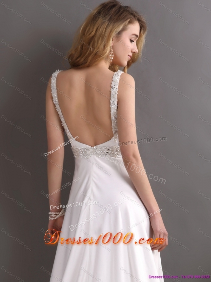 Top Selling Straps Wedding Dress with Paillette for 2015