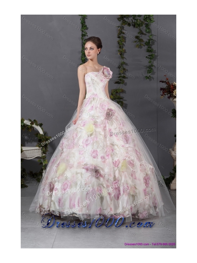 2015 Beautiful Multi Color Quinceanera Gowns with Hand Made Flowers