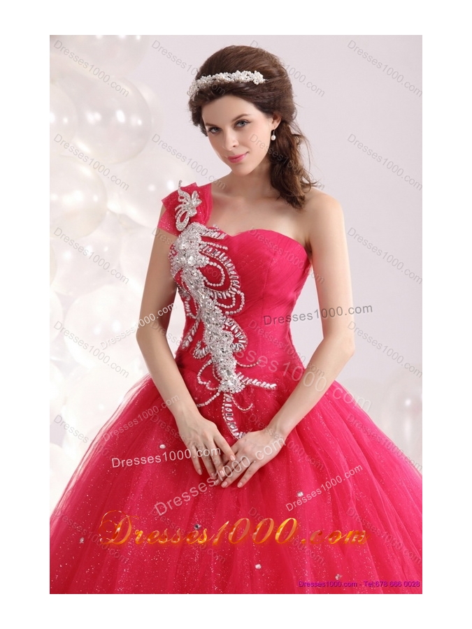 The Super Hot One Shoulder Dresses for a Quinceanera with Beading for 2015