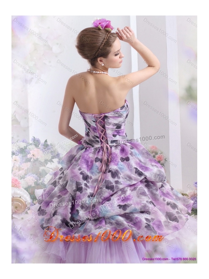 Luxurious 2015 Multi Color Sweet Sixteen Dresses with Hand Made Flowers and Ruffles
