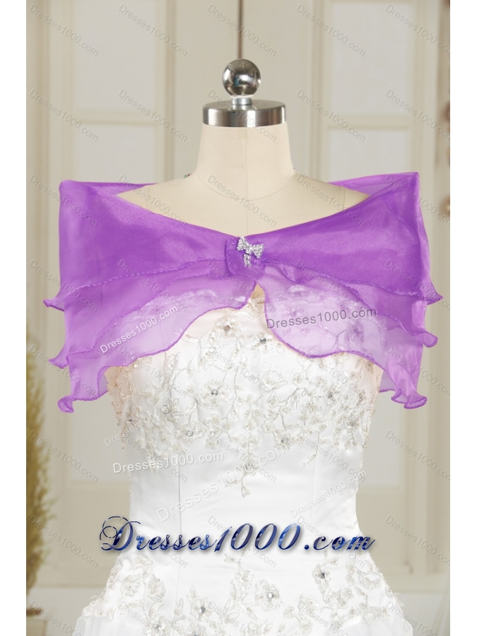 High Low Strapless 2015 Detachable Prom Dresses with Ruffles and Embroidery