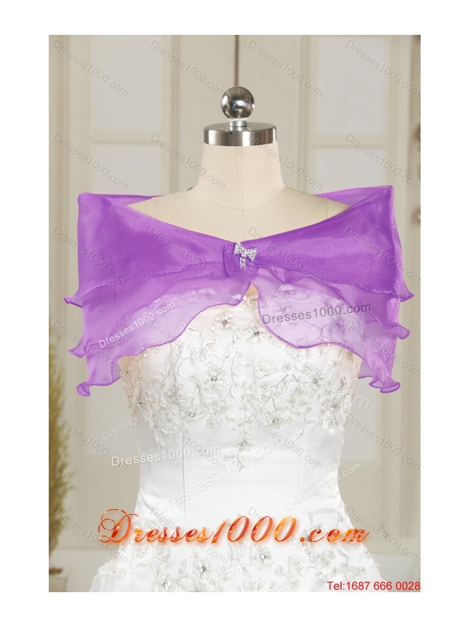 2015 New Style Lilac Quinceanera Gown with Beading and Ruffled Layers