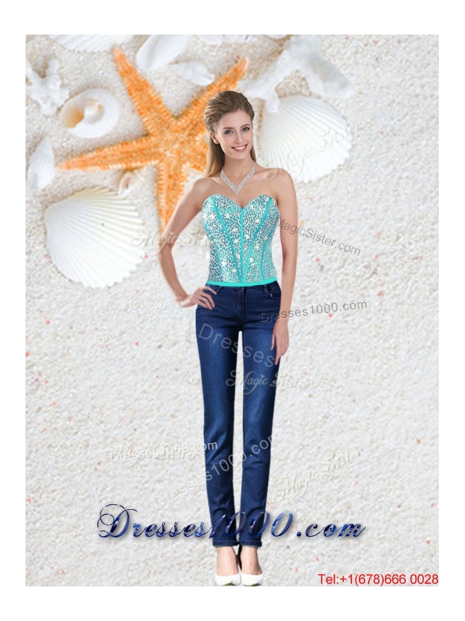 2016 Spring Perfect Aqua Blue Detachable Quinceanera Gowns with Beading and Ruffles