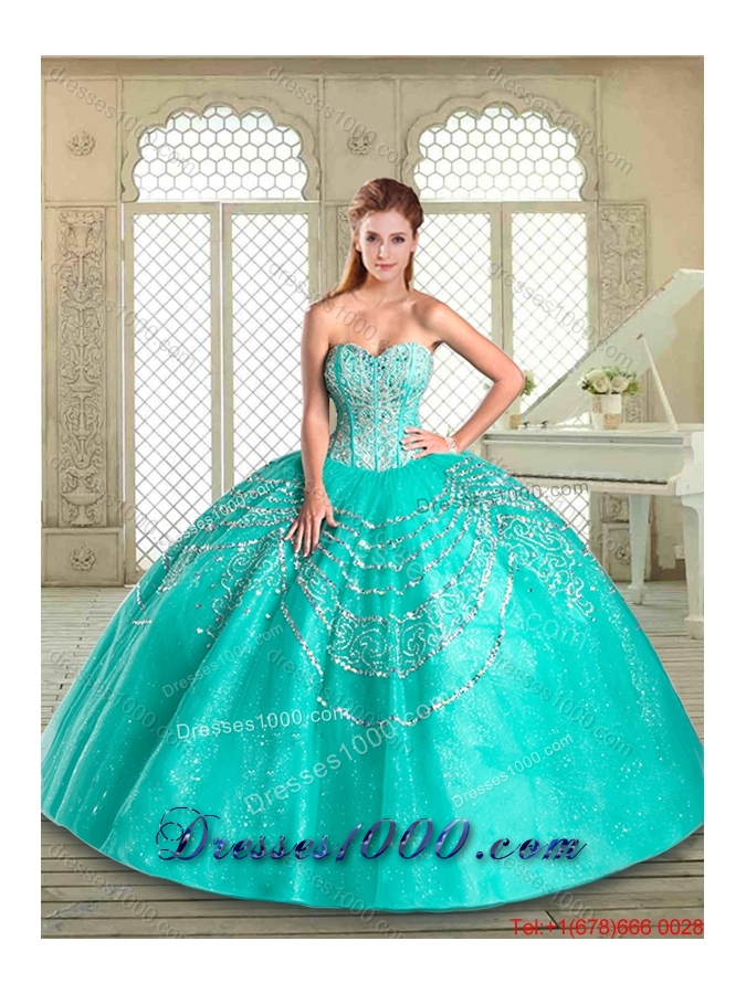 Most Popular Sweetheart Quinceanera Gowns with Beading and Appliques