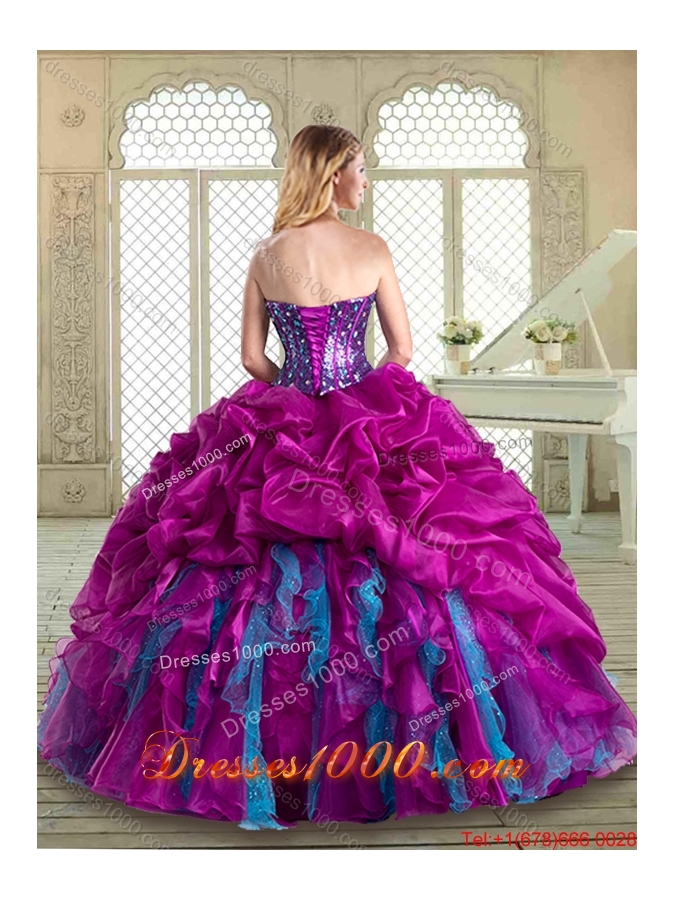 Popular Sweetheart Quinceanera Gowns with Pick Ups and Ruffles
