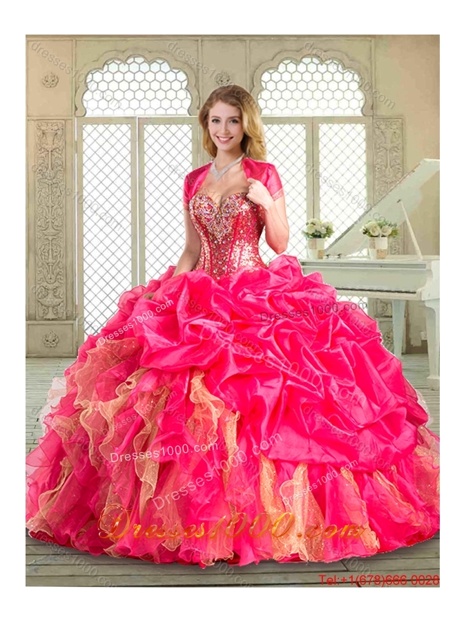 Popular Sweetheart Quinceanera Gowns with Pick Ups and Ruffles