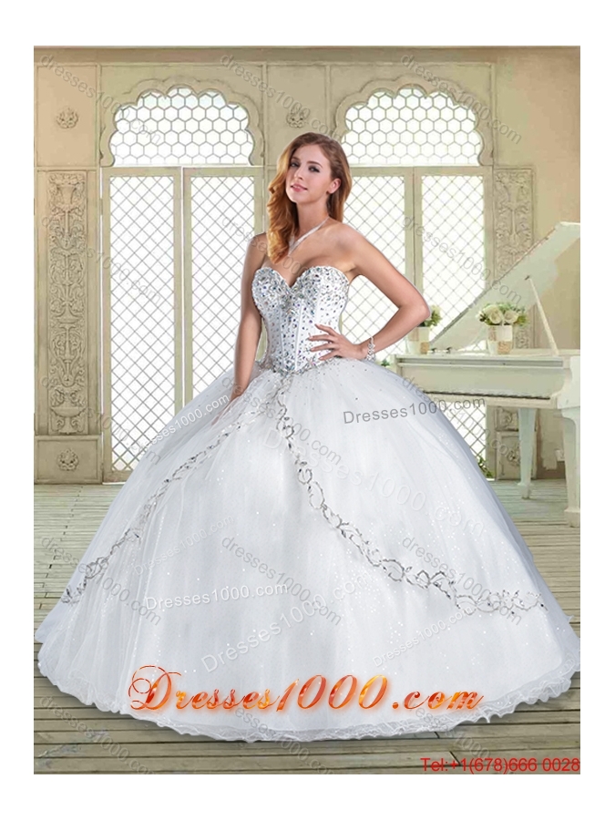 The Super Hot Beading Quinceanera Gowns in Aqua Blue