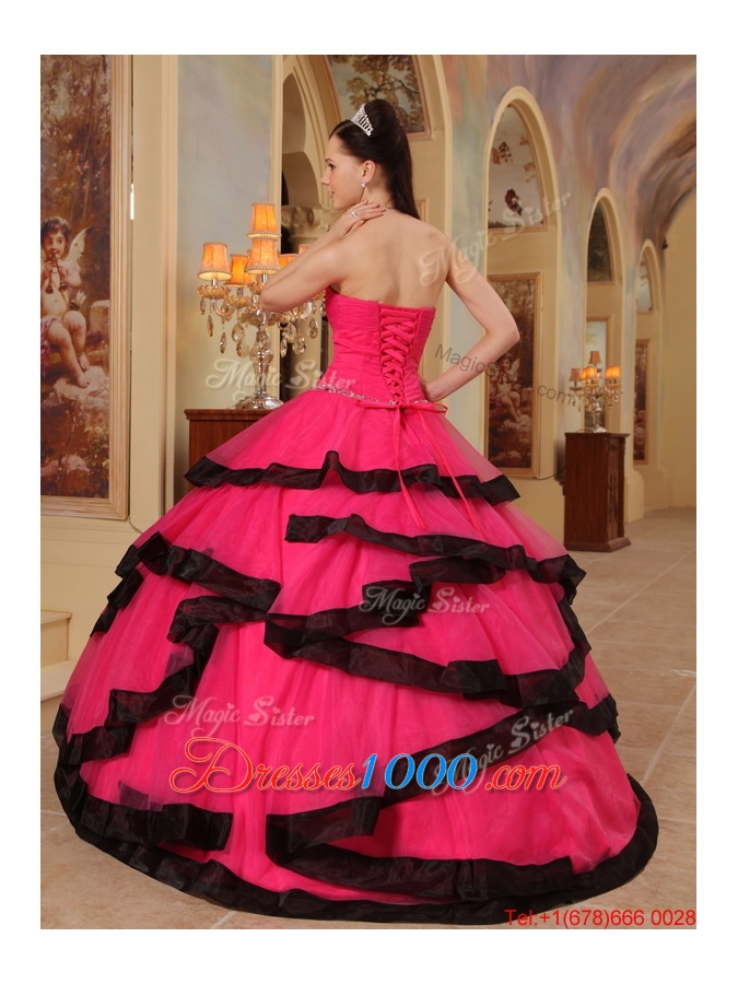 2016 Beautiful Ball Gown Strapless Beading Quinceanera Dresses