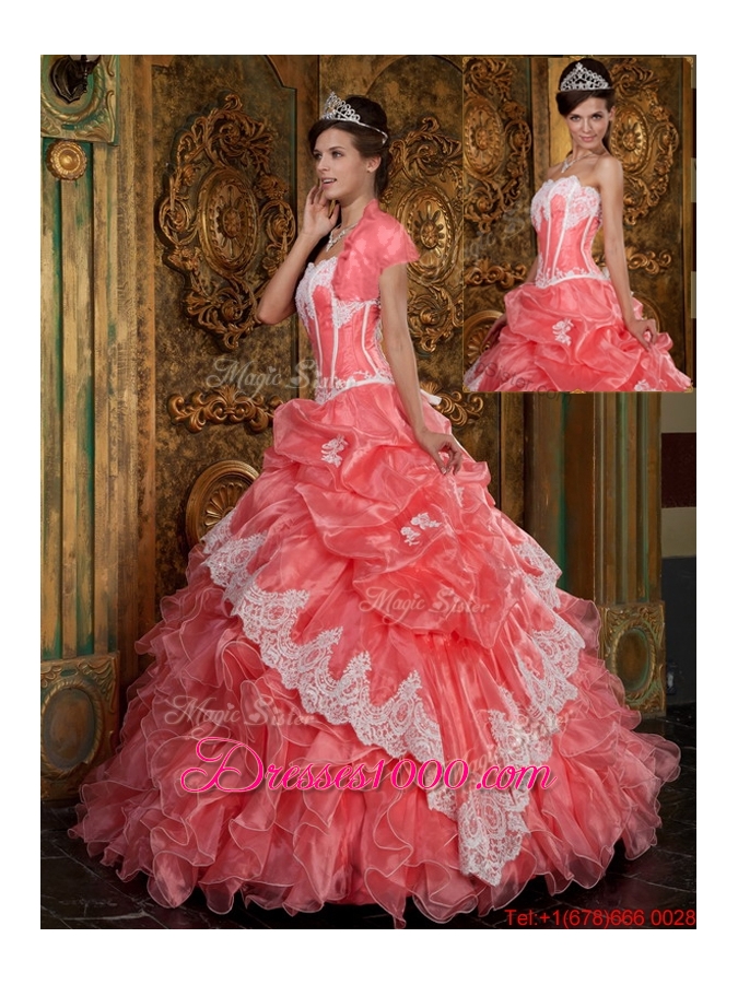 Fashionable Ball Gown Floor Length Ruffles Quinceanera Dresses