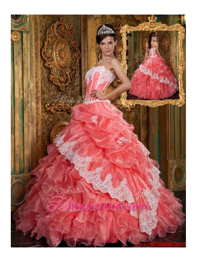 Fashionable Ball Gown Floor Length Ruffles Quinceanera Dresses