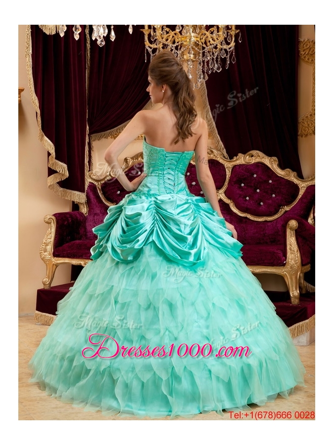 Most Popular Ball Gown Floor Length Ruffles Quinceanera Dresses