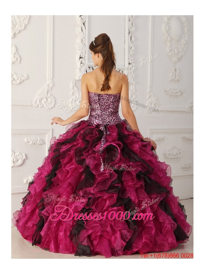 Perfect Sweetheart Ruffles Quinceanera Dresses in Multi Color