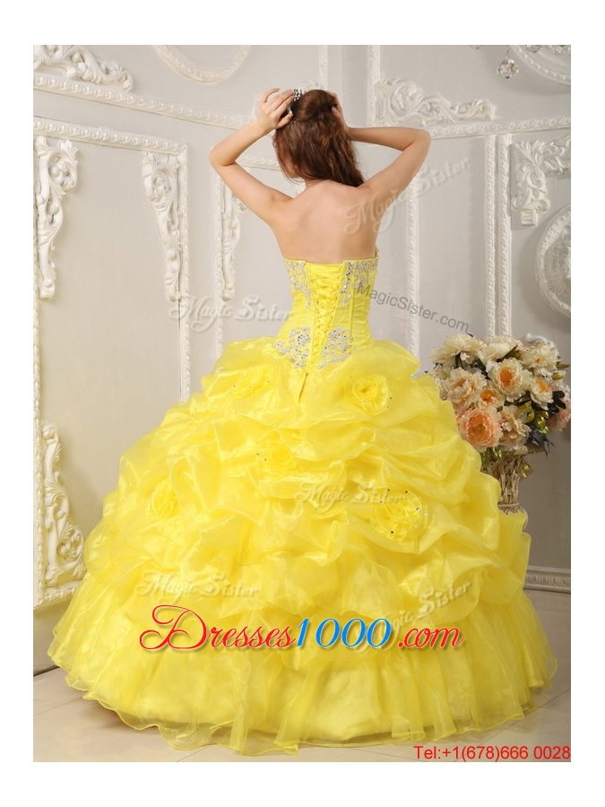 Elegant Ball Gown Strapless Floor Length Quinceanera Dresses
