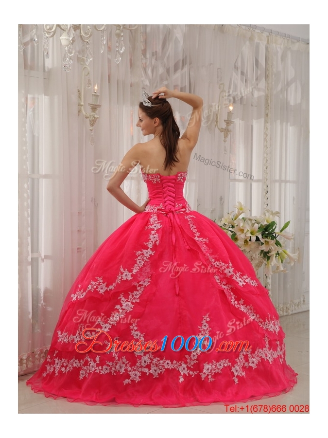New Style Ball Gown Sweetheart Appliques Quinceanera Dresses