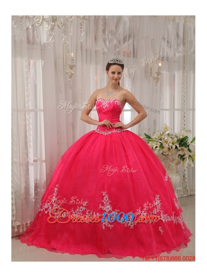 New Style Ball Gown Sweetheart Appliques Quinceanera Dresses