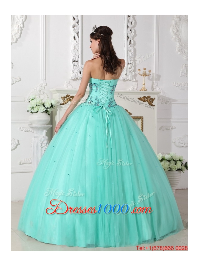 Romantic Green Ball Gown Sweetheart Quinceanera Dresses