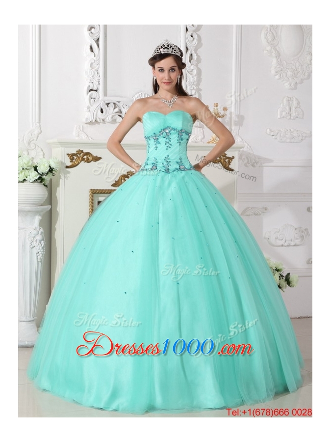 Romantic Green Ball Gown Sweetheart Quinceanera Dresses