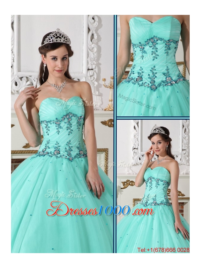 Romantic Green Ball Gown Sweetheart Quinceanera Dresses