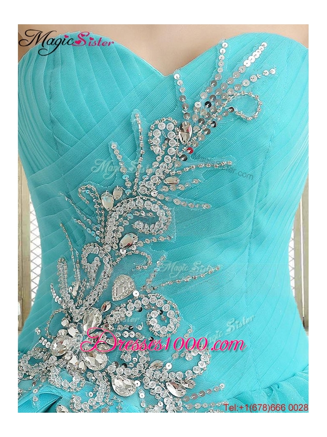 2016 Lovely Sweetheart Quinceanera Dresses with Beading and Paillette