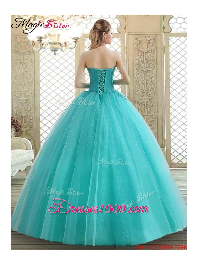 2016 Lovely Sweetheart Quinceanera Dresses with Beading and Paillette