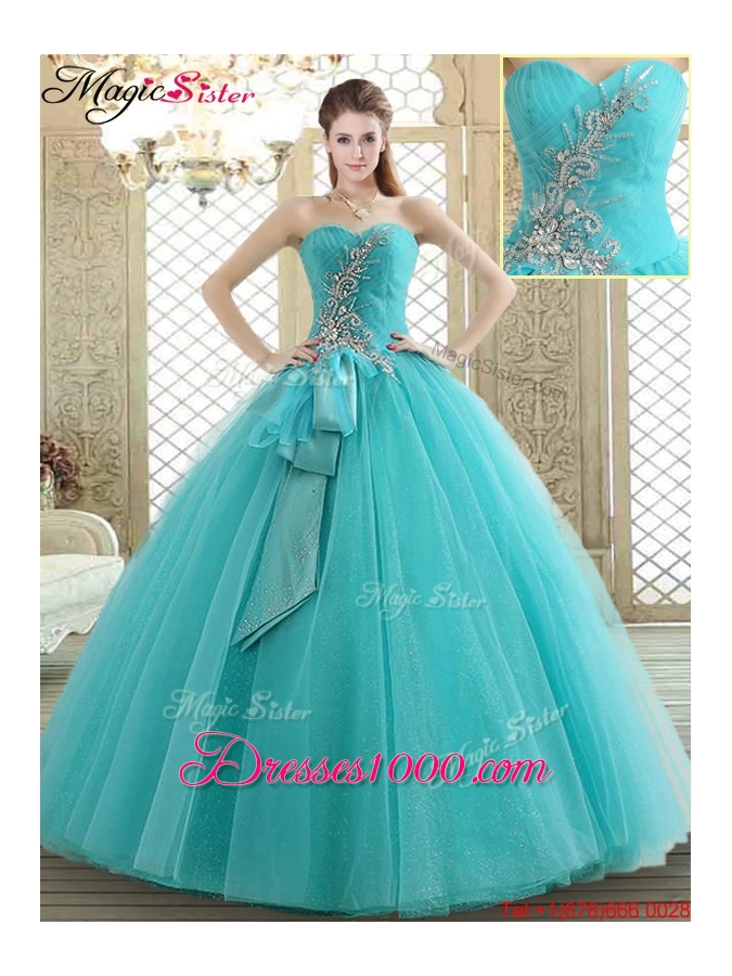 2016 Lovely Sweetheart Quinceanera Dresses with Beading and Paillette
