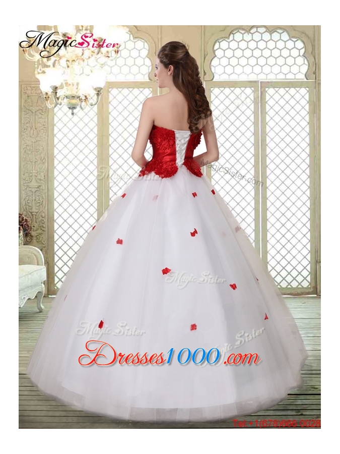2016 Popular A Line Strapless Prom Dresses with Ruffles
