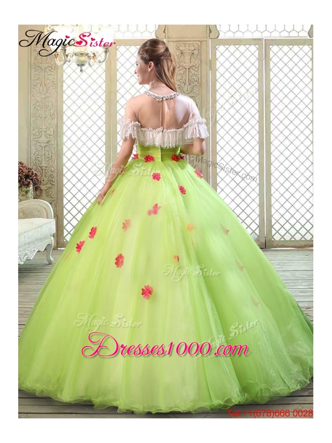 2016 Spring Beautiful Scoop Quinceanera Dresses with Ruffles