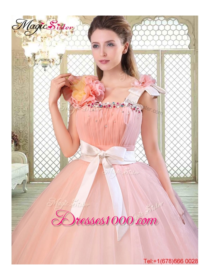 Beautiful Asymmetrical Discount Quinceanera Dresses with Bowknot