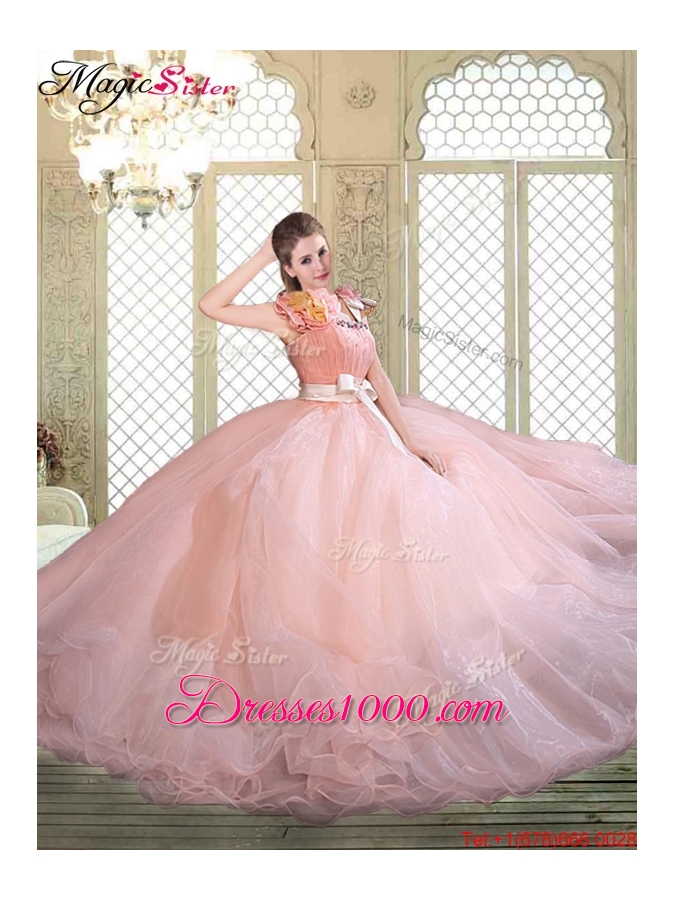 Beautiful Asymmetrical Discount Quinceanera Dresses with Bowknot