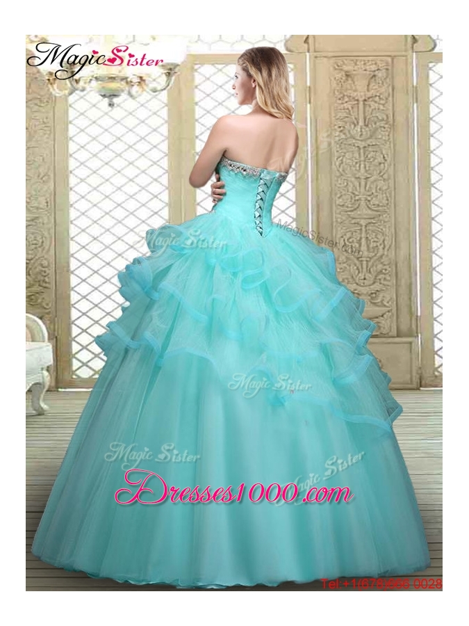 Discount Sweetheart Quinceanera Dresses with Beading and Ruffles